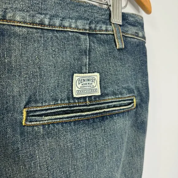 Denimist Free People Blair Double Pleat Jeans Relaxed Fit High Rise Women's 30